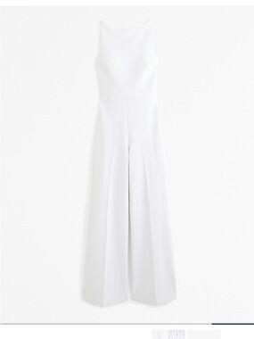 Abercrombie & Fitch White Wide-Leg Jumpsuit